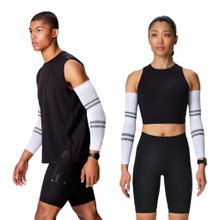STOX Energy Armbandage Running Compression Armsleeves (gezielte Kompression) weiss - 2 Stück